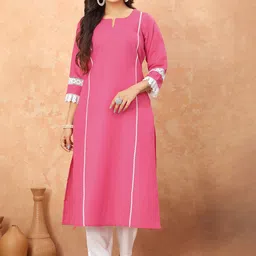 Odd By Poshaak Regular Pure Cotton Kurta with Trousers-15