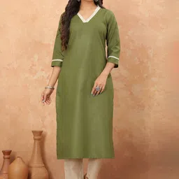 Odd By Poshaak Women Regular Pure Cotton Kurta with Trousers-51