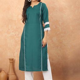 Odd By Poshaak Regular Pure Cotton Kurta with Trousers-image-21