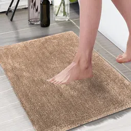 Aura Brown 1850 GSM Anti Skid Microfiber Bath Rugs-image-91
