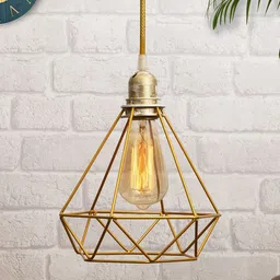 Homesake Gold Solid Caged Pendant Light-14