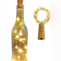 SPARK WORLD Yellow 10 Pieces Cork 20 LED Warm String Lights image 5