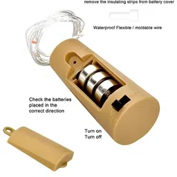 SPARK WORLD Yellow 10 Pieces Cork 20 LED Warm String Lights image 2