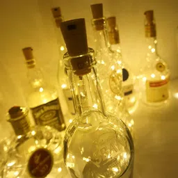 SPARK WORLD Yellow 20 Pieces Rice Shaped Cork String Lights image 5
