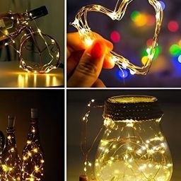 SPARK WORLD Yellow 10 Pieces Cork 20 LED Warm String Lights image 4