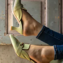 Inc 5 Pointed Toe Embellished Block Horsebit Mules-1