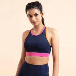 nykd by nykaa Nykd All Day Low impact Crop top Bra- NYK112 Peacoat Navy-picture-18