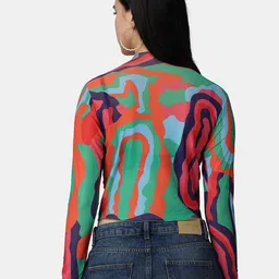 Popwings Print Semi Sheer Net Top image 5