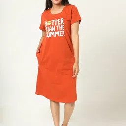 9shines Label Typography Printed Pure Cotton T-shirt Nightdress-picture-30