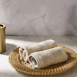 Fabindia Beige 2 Pieces 550 GSM Cotton -Hand Towel-image-78