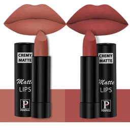 PERPAA Set Of 2 Creamy Matte Long-Stay Lipstick - Caramel 62 & Rust Orange 73-image-78