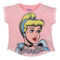 Disney by Wear Your Mind Girls Pink & Yellow Cinderella Printed T-shirt-image-97