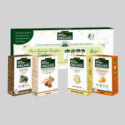 Indus Valley Bio Organic Face Pack for Brighten Complexion Gift Pack DIY Kit-18