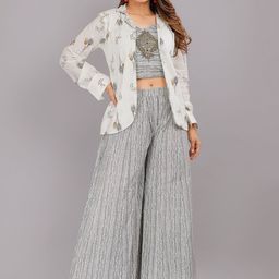 HIGHLIGHT FASHION EXPORT Printed & Embellished Pure Cotton Co-Ords With Overcoat-picture-21
