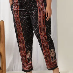 Amydus Women Plus Size Ethnic Motifs Printed Trouser-18