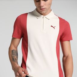Puma Elevated Colourblocked Cotton Slim-Fit Polo T-Shirt-image-58
