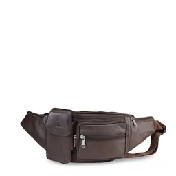 K London Unisex Brown Leather Waist Pouch-image-70