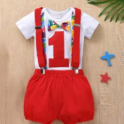 Babymoon Infants Cotton Romper & Suspender Clothing Set-15