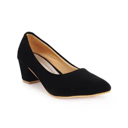 SAPATOS Pointed Toe Closed Back Block Pumps image 2
