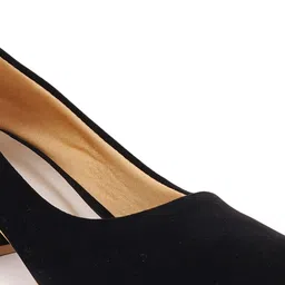 SAPATOS Pointed Toe Closed Back Block Pumps image 5