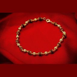 aadita Gold-Toned & Brown Bracelet Rakhi-image-50
