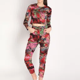 CHKOKKO Printed Crop-Top With Leggings-picture-51