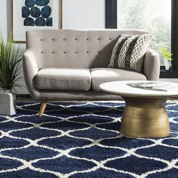 AaHo Decor Blue Shaggy California Woolen Carpet-image-29