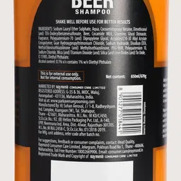 Park Avenue Set of 2 Beer Shampoo - Damage Free + Shiny & Bouncy - 650ml Each image 3