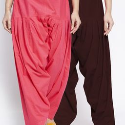 GRACIT Women Pack of 2 Solid Cotton Loose Fit Salwar-image-20