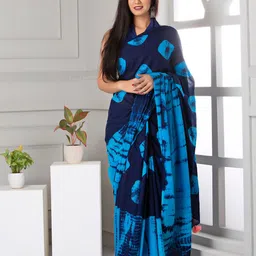 JAIPURI BLOCK PRINT Bandhani Printed Pure Cotton Block Print Saree-20