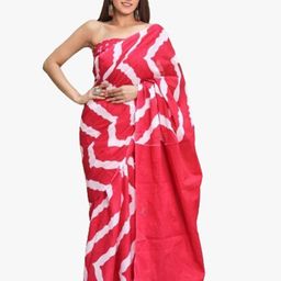 clothonus Leheriya Pure Cotton Block Print Saree-image-38