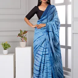 TROPWEAR Tie & Dyed Pure Cotton Saree-23