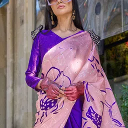 Mitera Satin Block Print Saree-picture-58