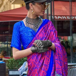 Mitera Satin Block Print Saree-picture-44