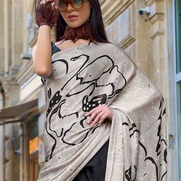 Mitera Satin Block Print Saree-picture-28