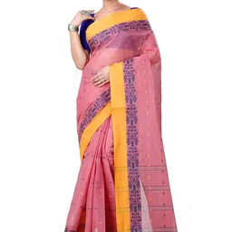 DipDiya Ethnic Motifs Woven Design Pure Cotton Taant Saree-picture-38