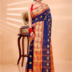 DipDiya Ethnic Woven Design Zari Pure Cotton Taant Saree-picture-29