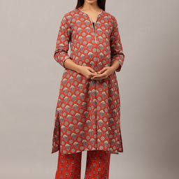 Ikk Kudi by Seerat Women Ethnic Motif Printed Pure Cotton Night suit-image-63