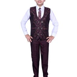 Pro-Ethic STYLE DEVELOPER Boys Printed Pure Cotton Shirt with Trousers & Waistcoat-15