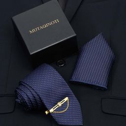 MUTAQINOTI Men Silk Necktie Accessory Gift Set-image-73
