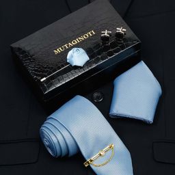 MUTAQINOTI Men Silk Necktie Accessory Gift Set-picture-46