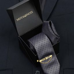 MUTAQINOTI Men Silk Necktie Accessory Gift Set-image-89