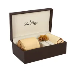 Louis Philippe Men Tie Pocket Square And Lapel Pin  Gift Set-image-26