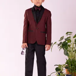 VASTRAMAY Boys Single-Breasted Four-Piece Party Suit-picture-12