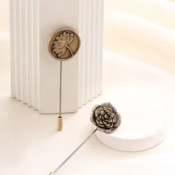COSA NOSTRAA Men Set of 2 The Floral Elegance Lapel Pin Accessory Gift Set-image-52