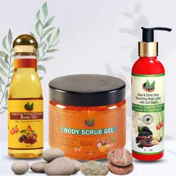 NatureNova Herbals Set of Scrub Gel + Body Oil + Body Lotion-37