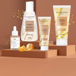 GLAMVEDA Set Of 4 Face Wash - 100ml-Face Cream - 30g-Face Serum - 30ml-Body Lotion - 150ml-53