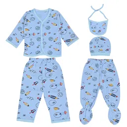 LOOM LEGACY Infants Pure Cotton Baby Apparel Gift Set 5-Pcs-image-45