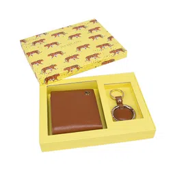 Da Milano Men Textured Leather Wallet and Keychain Accessory Gift Set-image-22