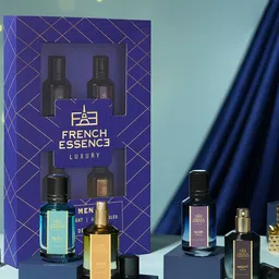 FRENCH ESSENCE Men Luxury Set Of 4 Noir-Night-Jazz-Bleu Eau De Parfum - 25ml Each-43